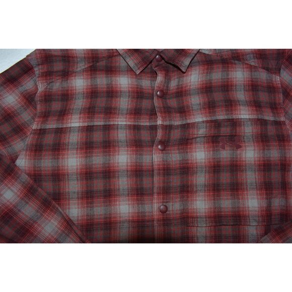 Under Armour UA Tradesman Flex LS Men's Shirt Size L Red Plaid Flannel Snap Up - Picture 3 of 14